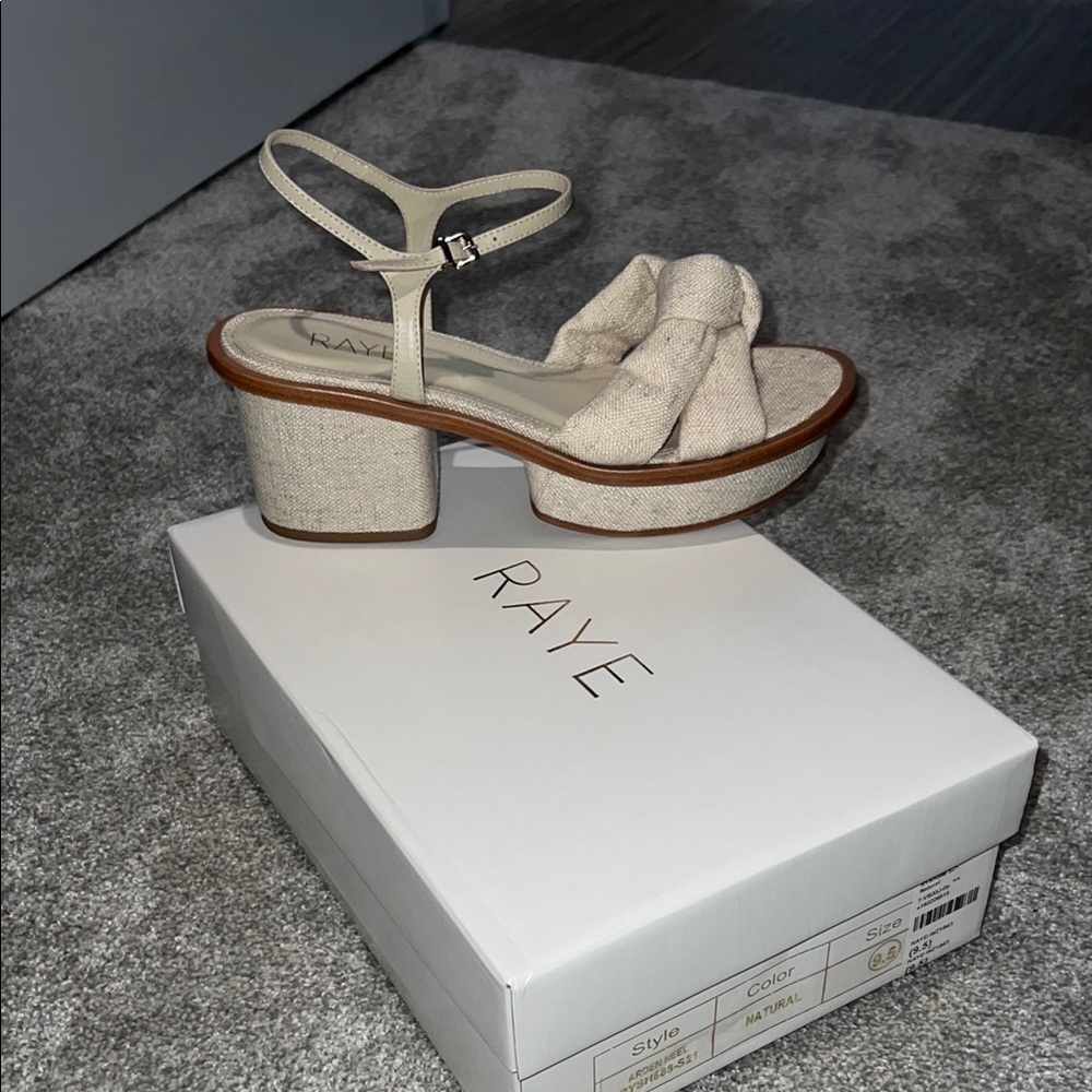 RAYE Women's Cream Platform Sandals